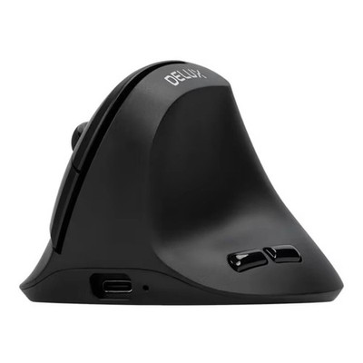 DELUX M618 Air Ergonomische Kabellose Maus PC Vertikal für Karpaltunnel - Schwarz