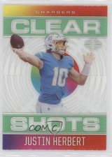 2021 Panini Illusions Clear Shots Emerald Justin Herbert #CS-1 h3a
