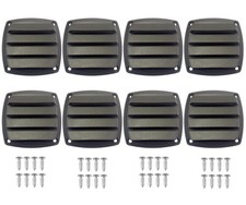 Marine Boat Square Air VentBlack Louver Ventilation GrilleFree Stainless Stee...