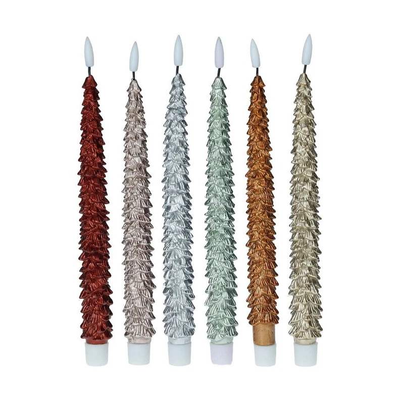Candela a LED Natalizia Paraffina BRANDANI 29 cm Albero di Natale Batteria, fotografia 3 di 3