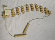 Wood Back Massager Roller Rope