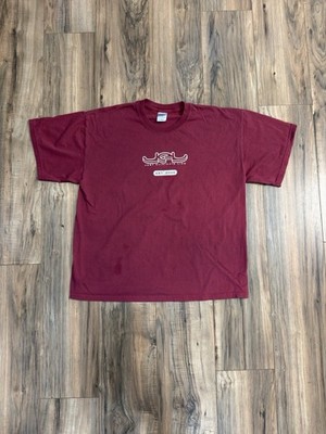 Vintage Y2K 2000s Just Eliminate Lies Anti Tobacco Nicotine Dark Red Shirt XL