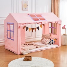 Twin Bed Tent Indoor Bed Canopy Kids Tents for Girls with 2 Doors, Breathable...