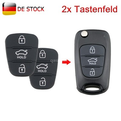 2x For Kia Hyundai I20 I30 IX35 IX20 Elantra Klapp Schlüssel Tastenfeld Gummi