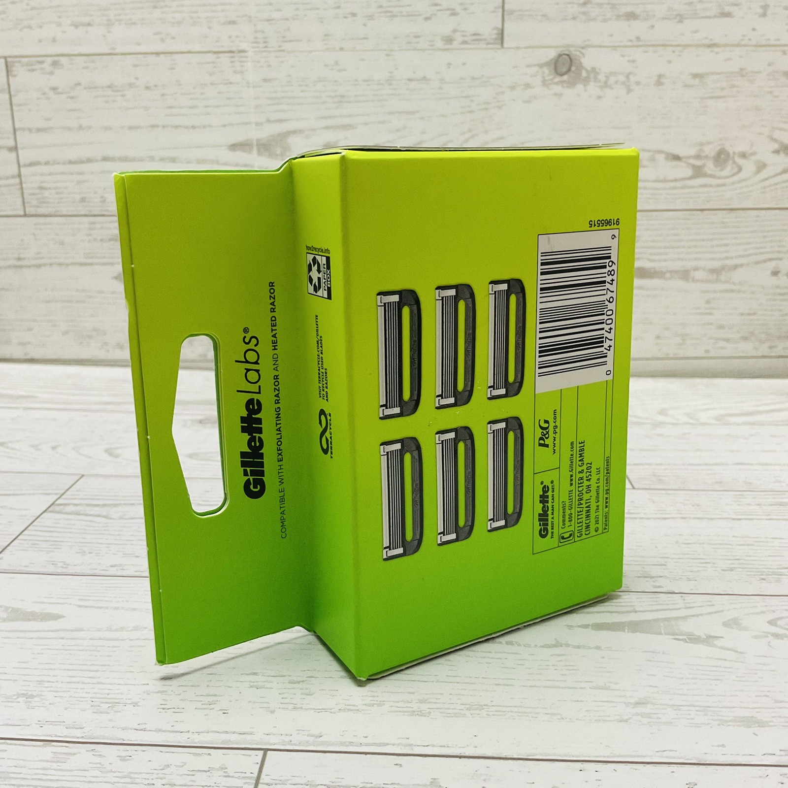 GilletteLabs Razor Blade Refills 6 Cartridges for Exfoliating Bar & Heated Razor