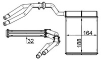 Mahle Ah 257 000S WäRmetauscher, Innenraumheizung FüR Ford