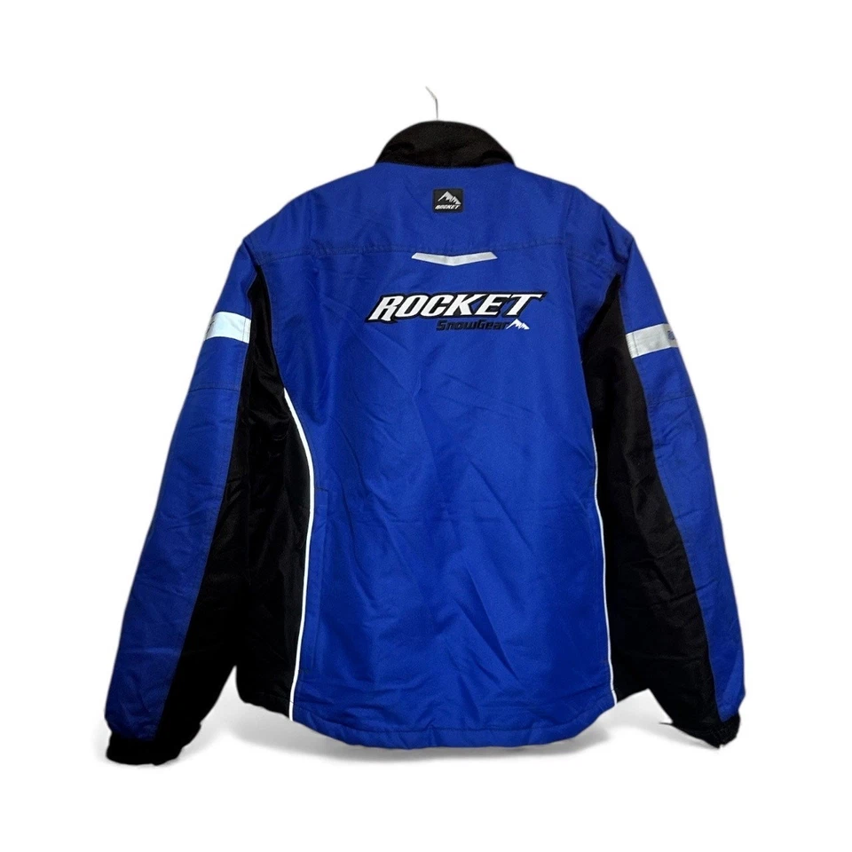 Chaqueta de montar Joe Rocket poliéster azul negro para hombre talla XL cremallera completa bordada Foto 2 de 4
