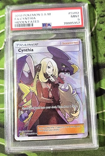 PSA 9 / Hidden Fates /  Cynthia SV82 - Pokemon TCG