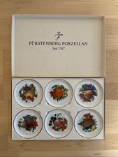 Fürstenberg 6er SET Sammelteller Früchte Goldrand In Orig. Karton. TOP ZUSTAND.