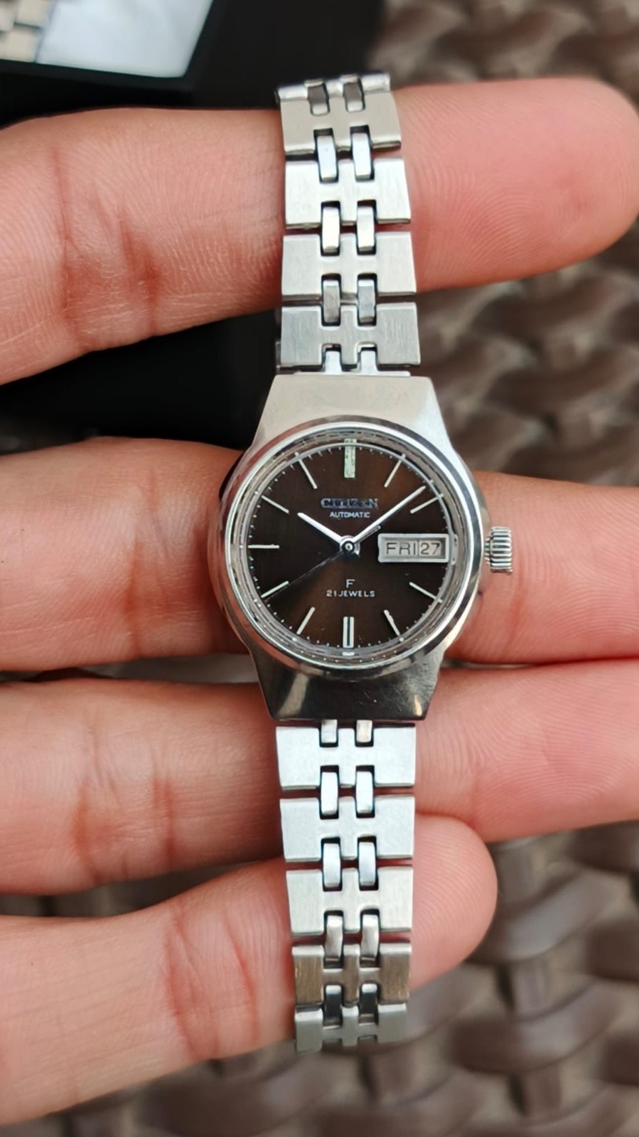 TA Women 4-700422 Automatic Brown Citizen F Watch Dial Wirst Vintage Japan - VintageWatches.PK TA Women 4-700422 Automatic Brown Citizen F Watch Dial Wirst Vintage Japan - vintagewatches.pk