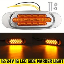 6x Luces LED Ambar para Camion Remolque Marcador Lateral Direccional 12V
