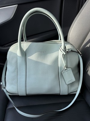 Coach Bleecker Preston Leather Dome Satchel Sea Mist Blue