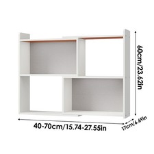 Stretchable Wooden Bookshelf Small Bookcase Shelving Display Storage Unit Stand