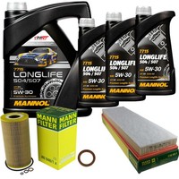 Inspektionspaket 8L Mannol Longlife 5W-30 FüR BMW E39 525Tds 525Td E38 725Tds