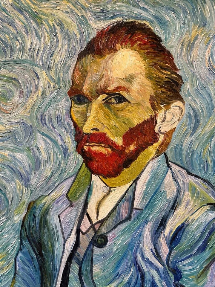 Después de Vincent Van Gogh: autorretrato 1899, óleo sobre lienzo Foto 2 de 4