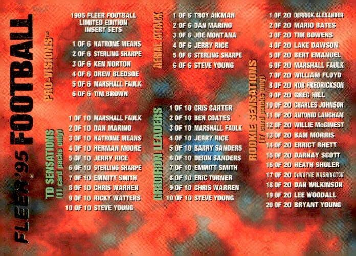 1995 Fleer NFL Checklist #400