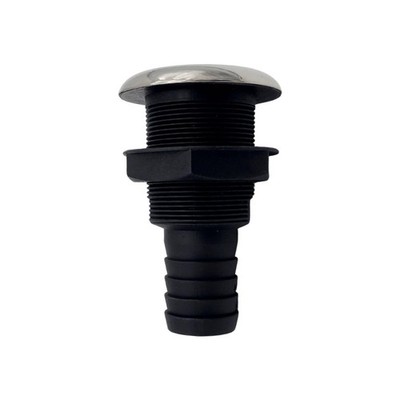 MARINE CITY Nylon Thru-Hull Fitting 3.25'' Head, Stainless Steel, for Boats.