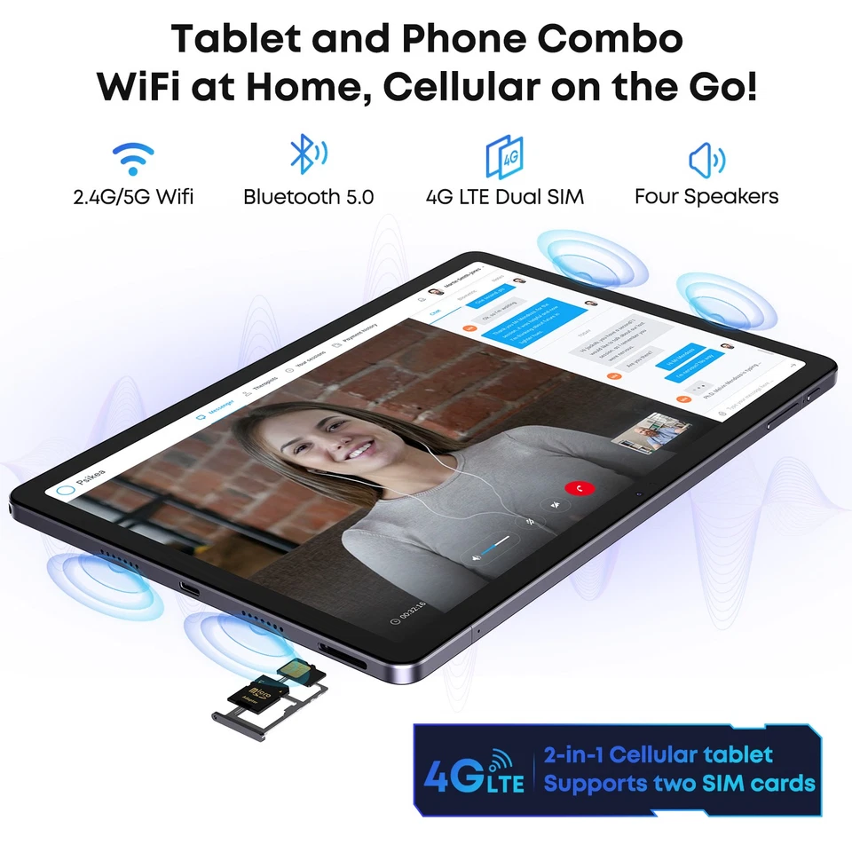 CHUWI Hipad 11 Android 14 10.95in FHD T616 6gb ram 128gb ssd 4G LTE 7000mAh - Image 2 of 4