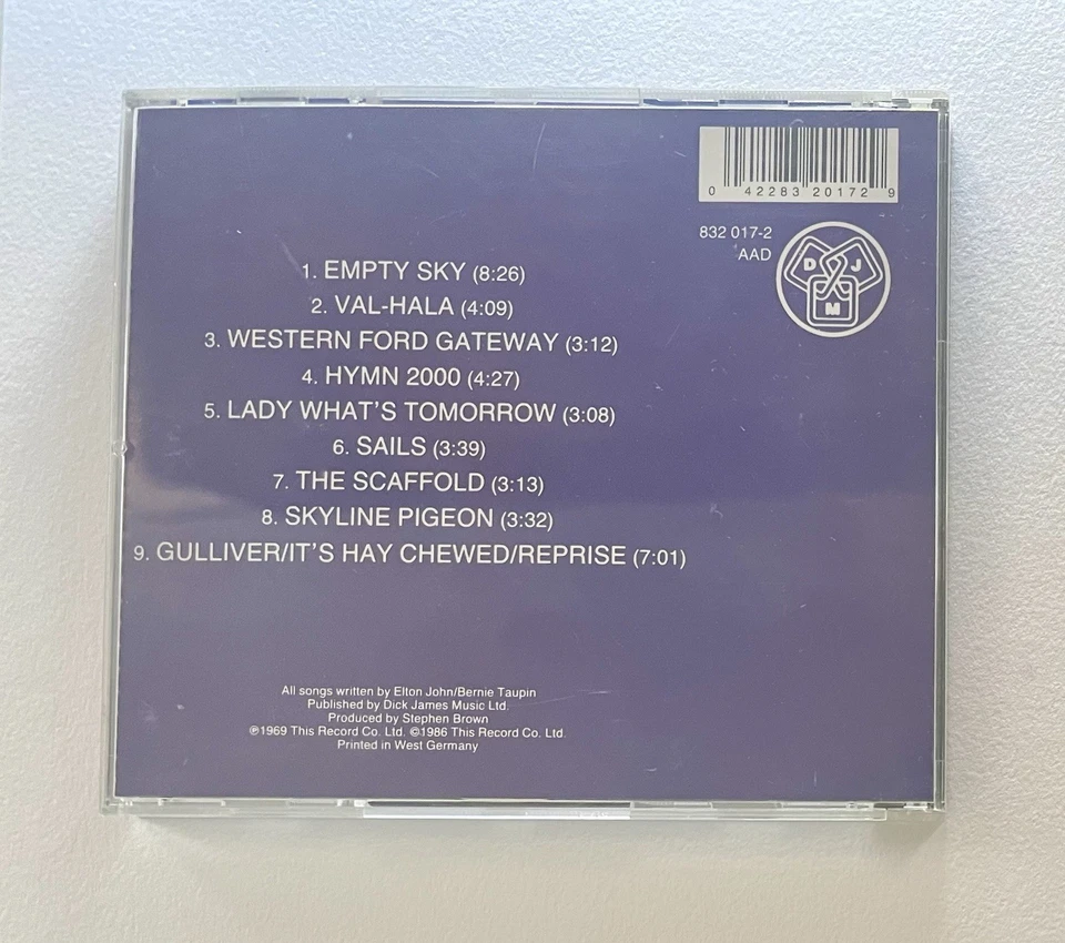 Elton John – Empty Sky CD, (1986), DJM, First German Pressing - Image 4 of 4