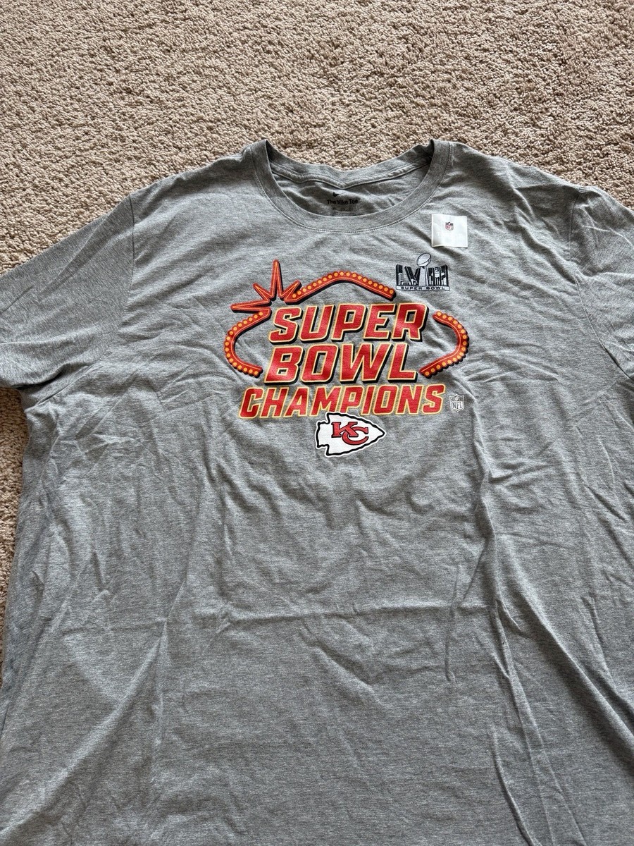 Kansas City Chiefs Nike Mens Grey Size XL Super Bowl LVIII