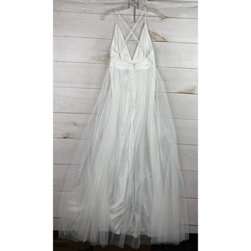 Windsor Vanessa Dress Sz S White V-Neck Tulle Prom/Homecoming Gown Lace Mesh NWT - Picture 6 of 12