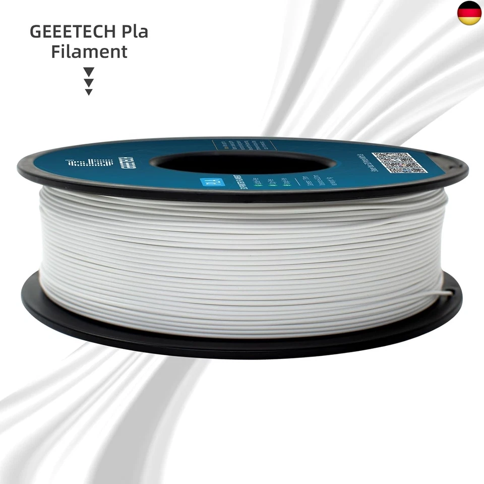 GEEETECH PLA Filament für 3D Drucker, 1,75mm, Pla Weiss - Bild 3 von 4