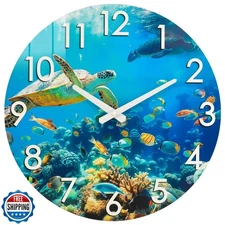 Crosstime 16 Inch Waterproof Large Outdoor Clock for Patio Pool G