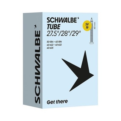 Schwalbe Unisex-Adult SV19 Fahrradschläuche Schwarz, 29'', 28'' 27.5'' x 2er pac