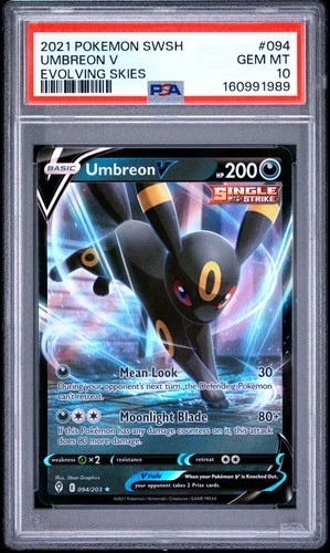 PSA 10 Umbreon V 94/203 Evolving Skies Ultra Rare Pokémon 2021