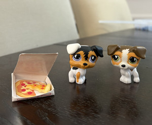 Littlest Pet Shop Generation 2 Pet Pairs Pizza Dogs#803 #804