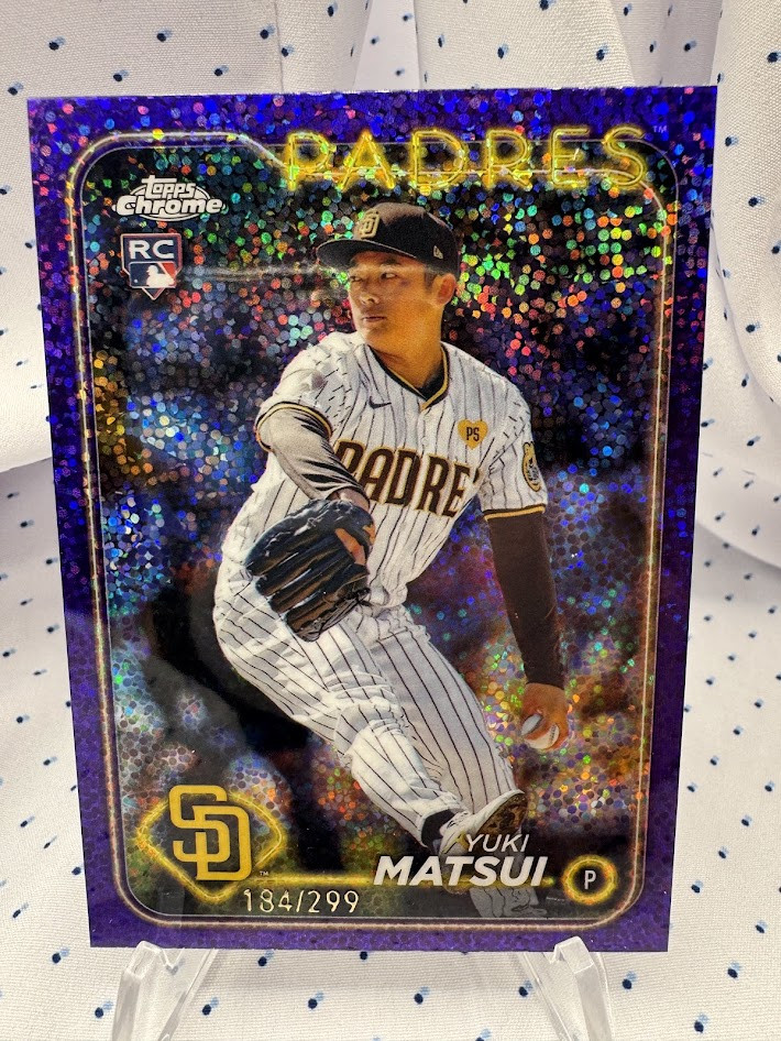Yuki Matsui - #184/299 - PURPLE SPECKLE - 2024 Topps Chrome - 116