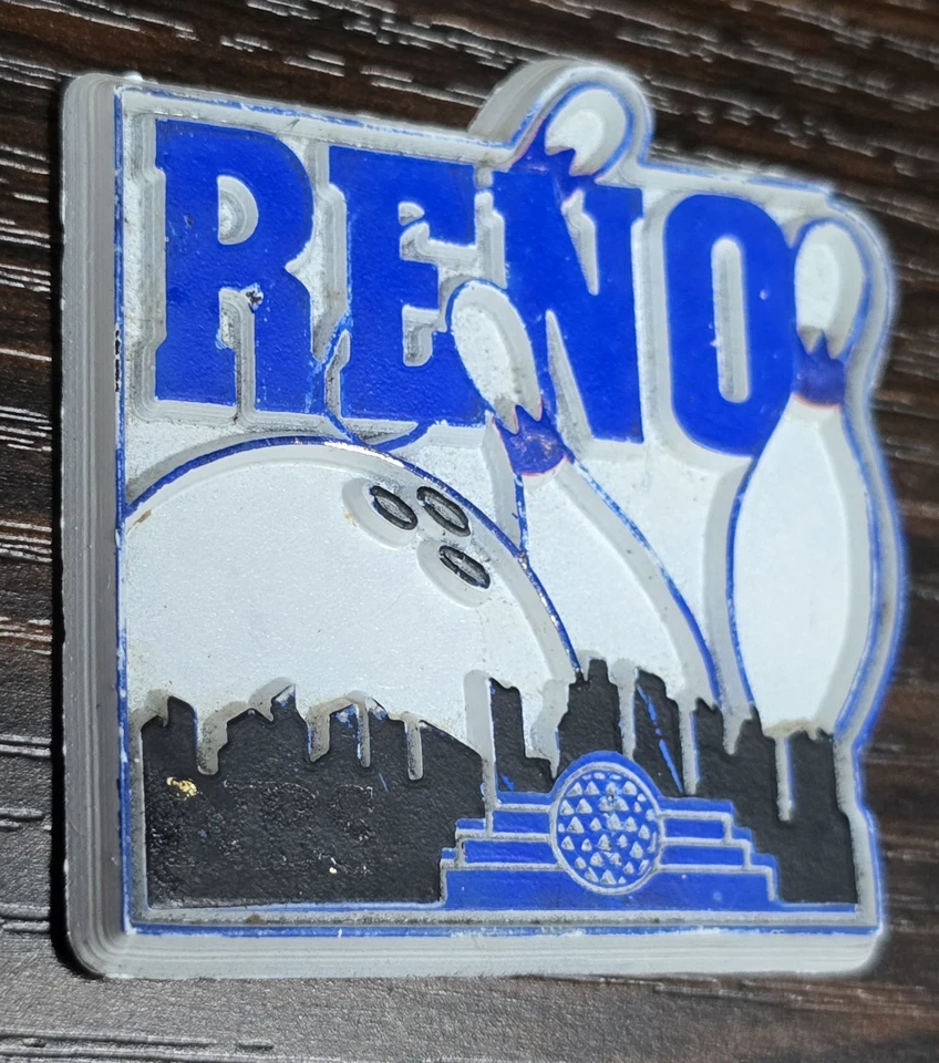 2" Reno City Nevada Bowling Collectible Locker Bowl Fridge Magnet  - Image 2 of 4