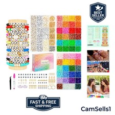 Friendship Bracelet Kit, 14,000pcs 48 Colors Clay Beads for Jewelry Making