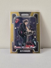 2025 Panini Prizm Rolling Stones Keith Richards #40 True Gold Bookend 01/10