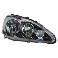 For 2005 2006 Acura RSX Base Type-S Coupe Chrome Bezel Headlight Lamp Pair Set