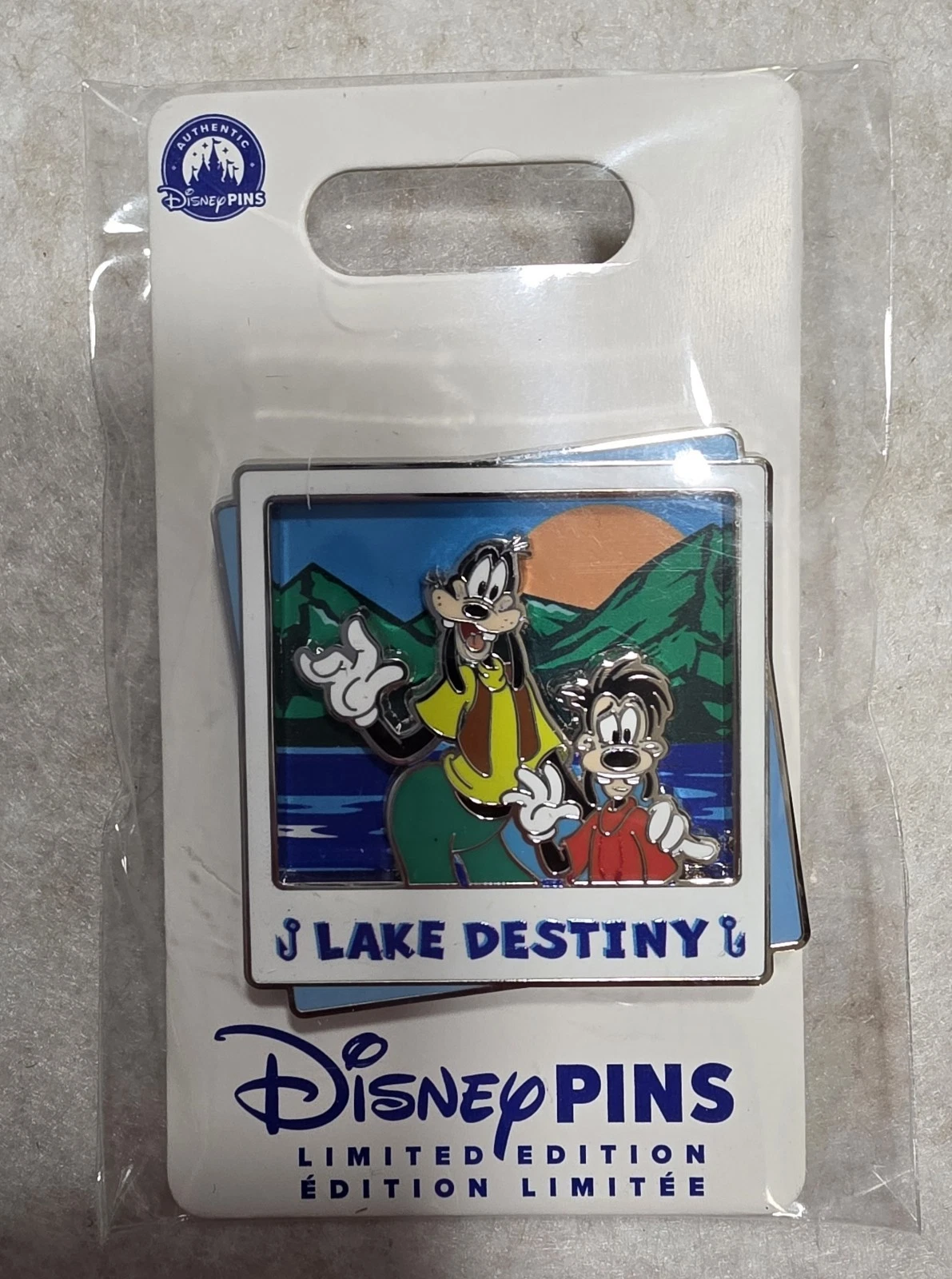 Disney Destinations - Goofy and Max Polaroid "Lake Destiny" Pin