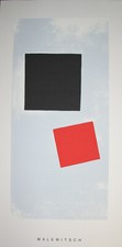 Kasimir Malewitsch,"peinture suprematiste" Serigrafie,Edition Acte III,50x 100cm