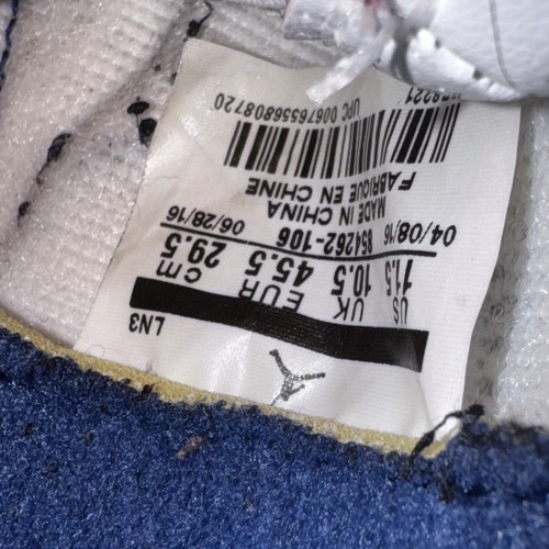 Nike Air Jordan 3 Retro "True Blue" 2016 Men's Size 11.5 854262-106 - Picture 8 of 23