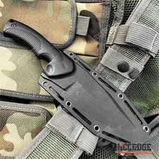 9" Fixed Blade Combat Knife Full Tang Blade w/ Kydex Sheath Hunting Knife