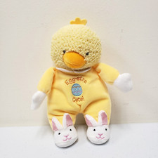 Baby Starters 9" Egg-stra Cute Duck Baby Rattle Bunny Feet 2014 Easter Plush