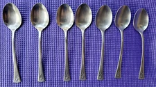 7-Oneida Northland PASADENA ROSE Stainless Flatware PLACE / SOUP SPOONS