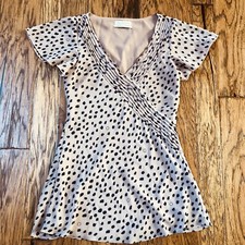 Urban Outfitters Womens XS Mini Dress Light Brown Black Leopard Print Flutter