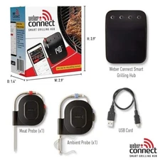 Set of 14 Weber 3201 Connect Smart Grilling Hub - Black New