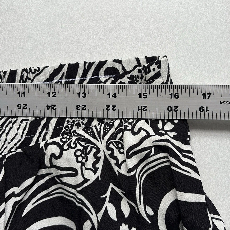Karen Kane Wide Leg Bloom Pants In Black/White Large - Image 4 of 4