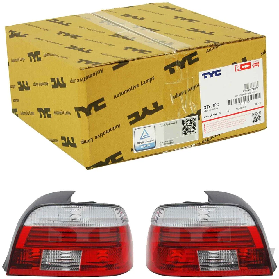 2x TYC HECKLEUCHTE RÜCKLEUCHTE LINKS/RECHTS passend für BMW 5 E39 STUFENHECK