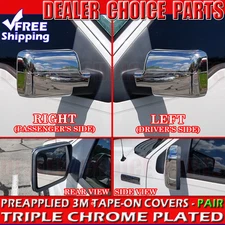 2004 2005 2006 2007 2008 FORD F-150 FULL Chrome Mirror COVERS For POWER Mirrors