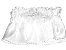 Wedding/Prom Satin Garter with lace white