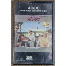 AC/DC Dirty Deeds Done Dirt Cheap Cassette Tape ACDC