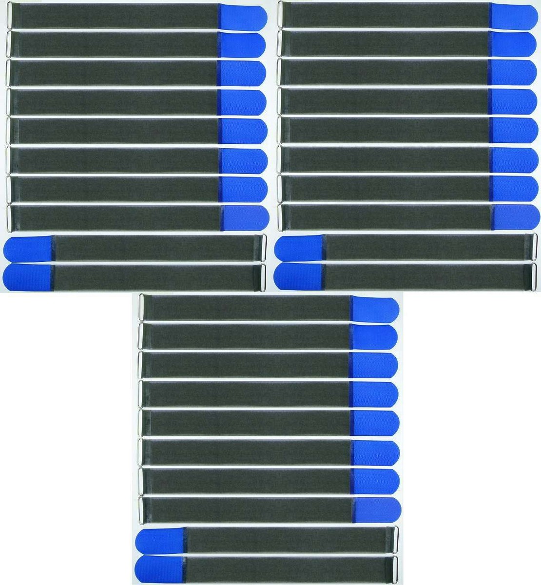 10 Kabelbinder Klettverschluss 20 cm x 20 mm blau FK Klettband 10 Kabelbinder Klettverschluss 20 cm x 20 mm blau FK Klettband