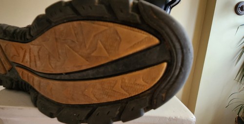Lands' End Brown Suede All Weather Moc Toe Hiking Boots Hook & Loop Youth Sz 3 - Picture 8 of 13